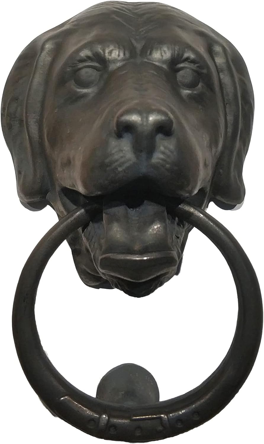 Dog Door Knocker,Solid Brass,7.9 inches, Labrador Retriever Head,Front Door Ornament(Black)