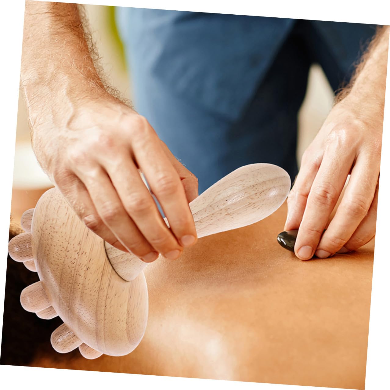 TOYANDONA Cepillo de Masaje para Cuero Cabelludo de Madera Beige, Resistente a Deformaciones y Roturas, 2 Piezas, Adecuado para Estimular y Relajar el Cabello
