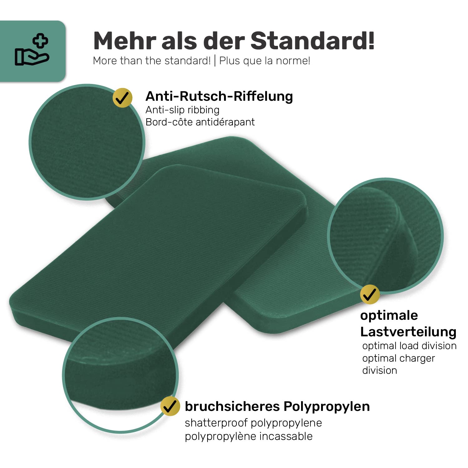 SILISTO cales, plastique, 1000 pièces épaisseur 5 mm PVC