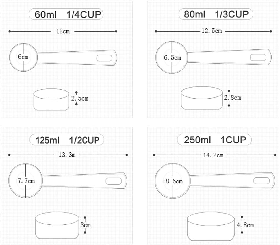 410 stainless steel copper-plated color graduated measuring cup 4-piece set, golden measuring cup, baking tools