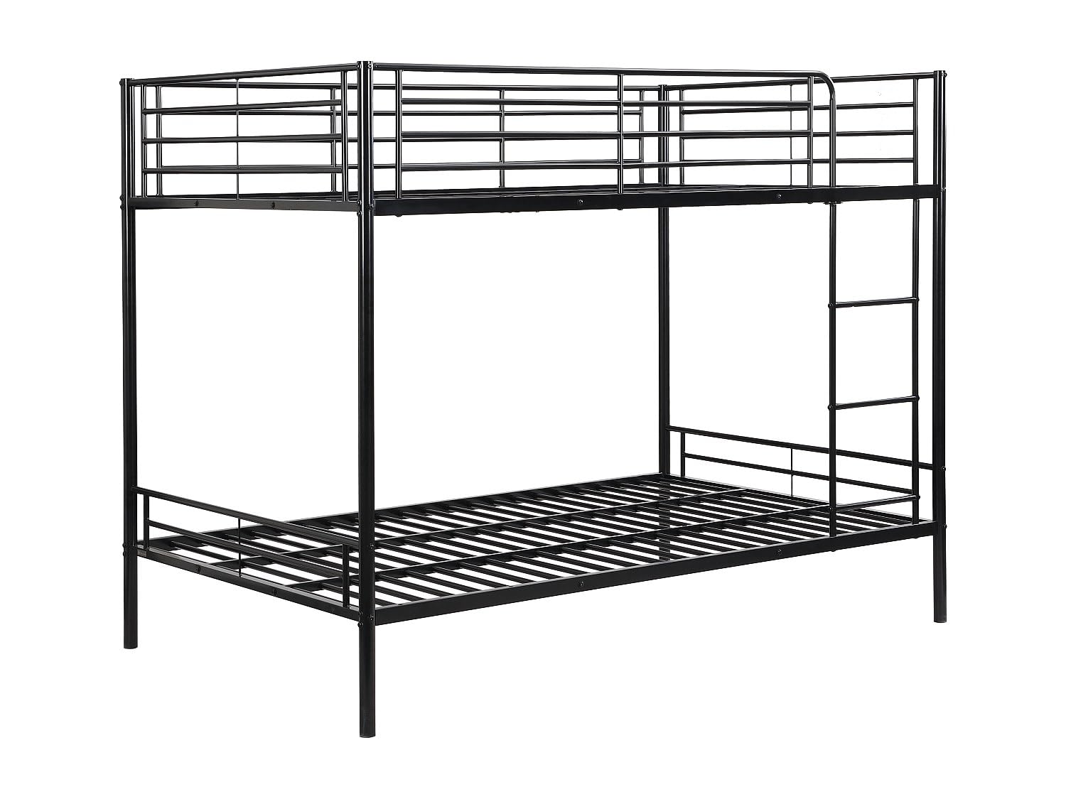 Vente-unique - Letti a castello - 2 x 120 x 190 cm - Nero - DUOTIS II - Letto Bambino