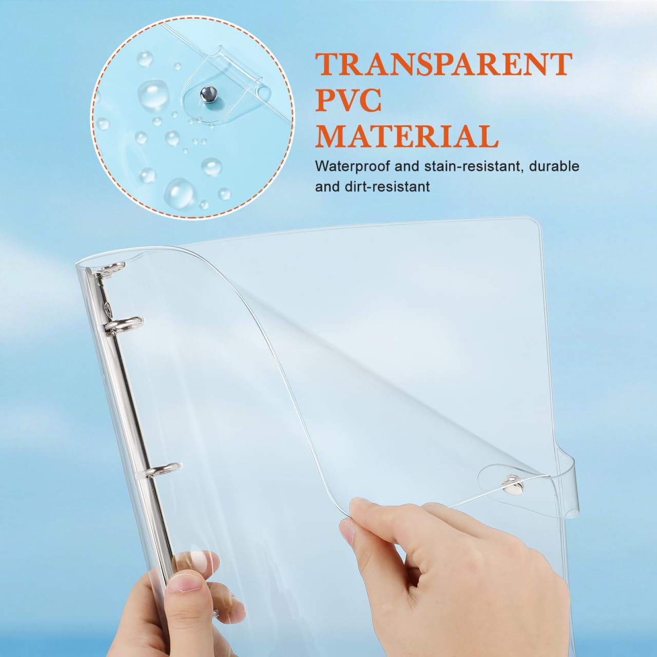 Healeved Transparentes A4 Ringbuch Notebook Cover Aus Kunststoff Mit 4 Ringen Für Büro Und Schule Notizbuch Hülle Schützt Planer Und Dokumente Einfach Zu Öffnender Ringordner Organizer