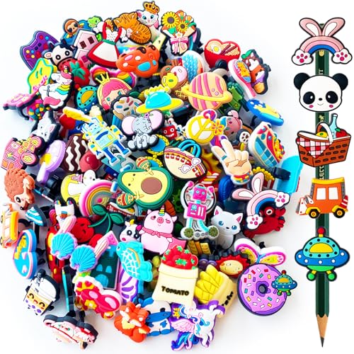 Zddaoole 100 Pcs Cute Pencil Topper Decoration,Bulk Random...