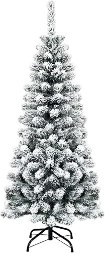 Miniatura 124 de Goplus - Árbol de Navidad artificial cónico de 6 pies, 340 puntas de rama, agujas de cloruro de polivinilo premium, delgado con soporte de metal