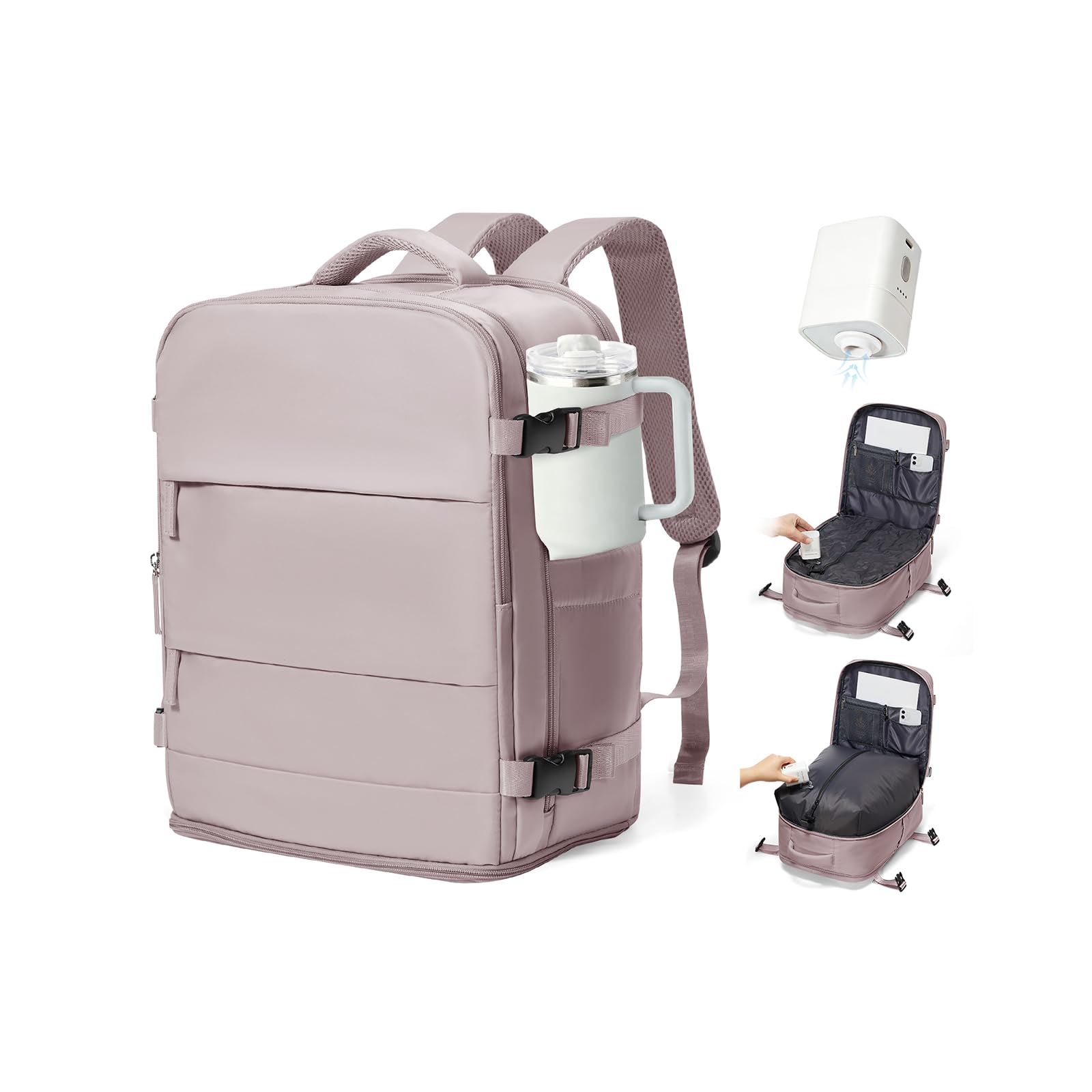SZSYCN Zaino da Viaggio con Sottovuoto Ryanair 40x30x20 Sottovuoto con Pompa Borse da Cabina per Ryanair 40x20x25 Bagaglio a Mano Easyjet 45x36x20 Zaino Casual Borsa per Computer Portatile