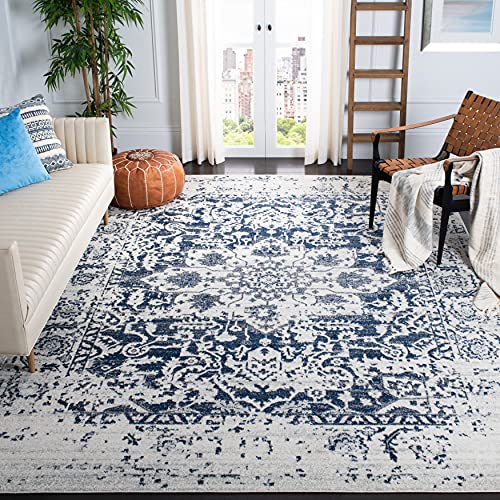 Safavieh Madison Collection Runner Rug - 2'3" X 8', Silver & Ivory, Snowflake Medallion Distressed Design, Non-Shedding & Easy Care, Ideal For High Traffic Areas In Living Room, Bedroom (Mad603G) #TOP1