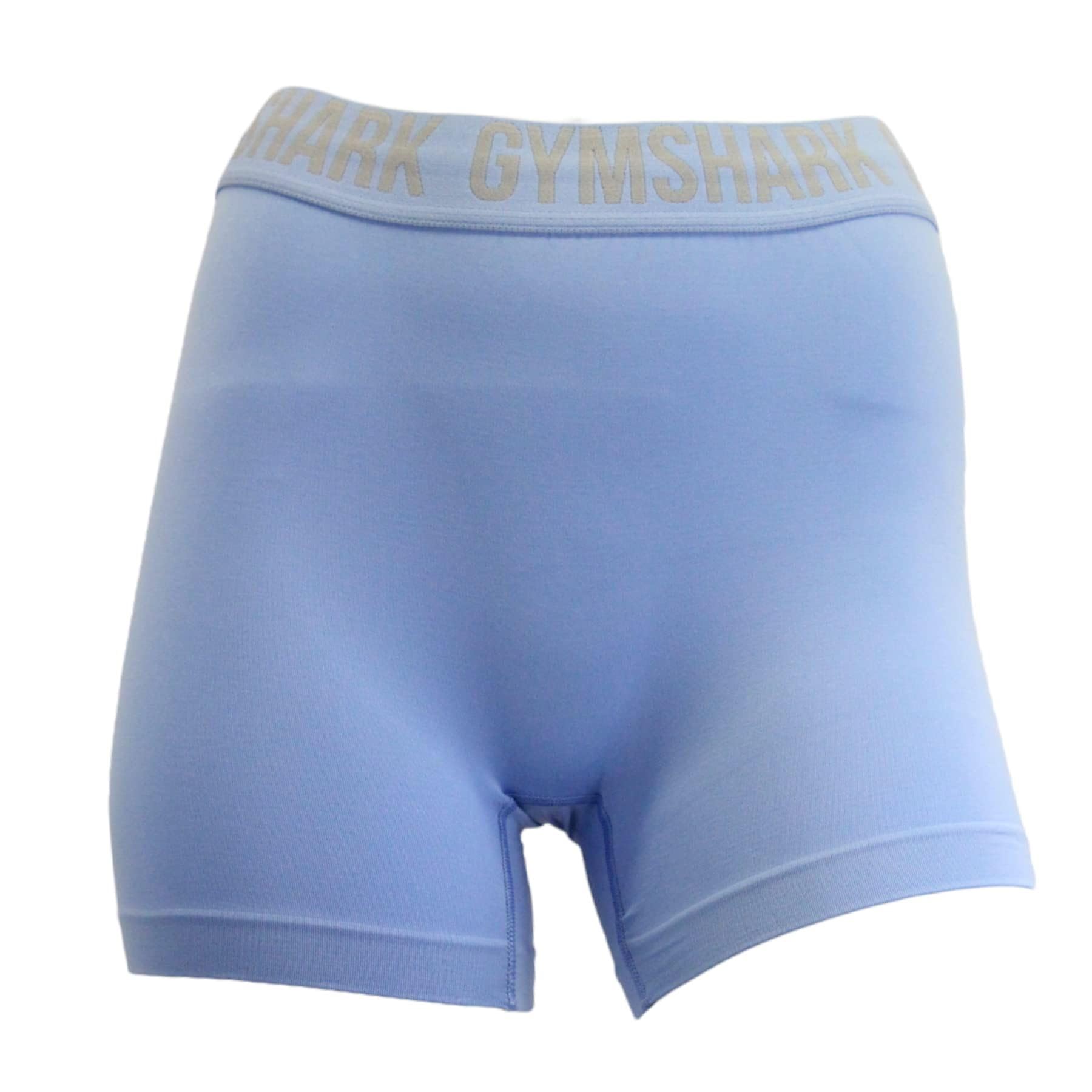 Gymshark Women's Powder Blue / Smokey Blue Fit Seamless Shorts, Powder Blue/Smokey Grey, Small