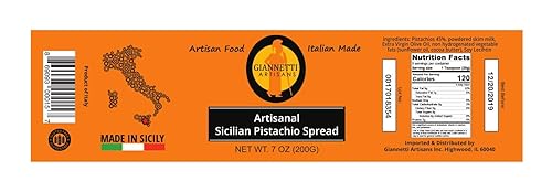Miniatura 6 de Giannetti Artisans Pistacho siciliano para untar hecho artesanalmente sin aceite de palma y pistachos sicilianos, importado de Bronte, Sicilia, 7.05