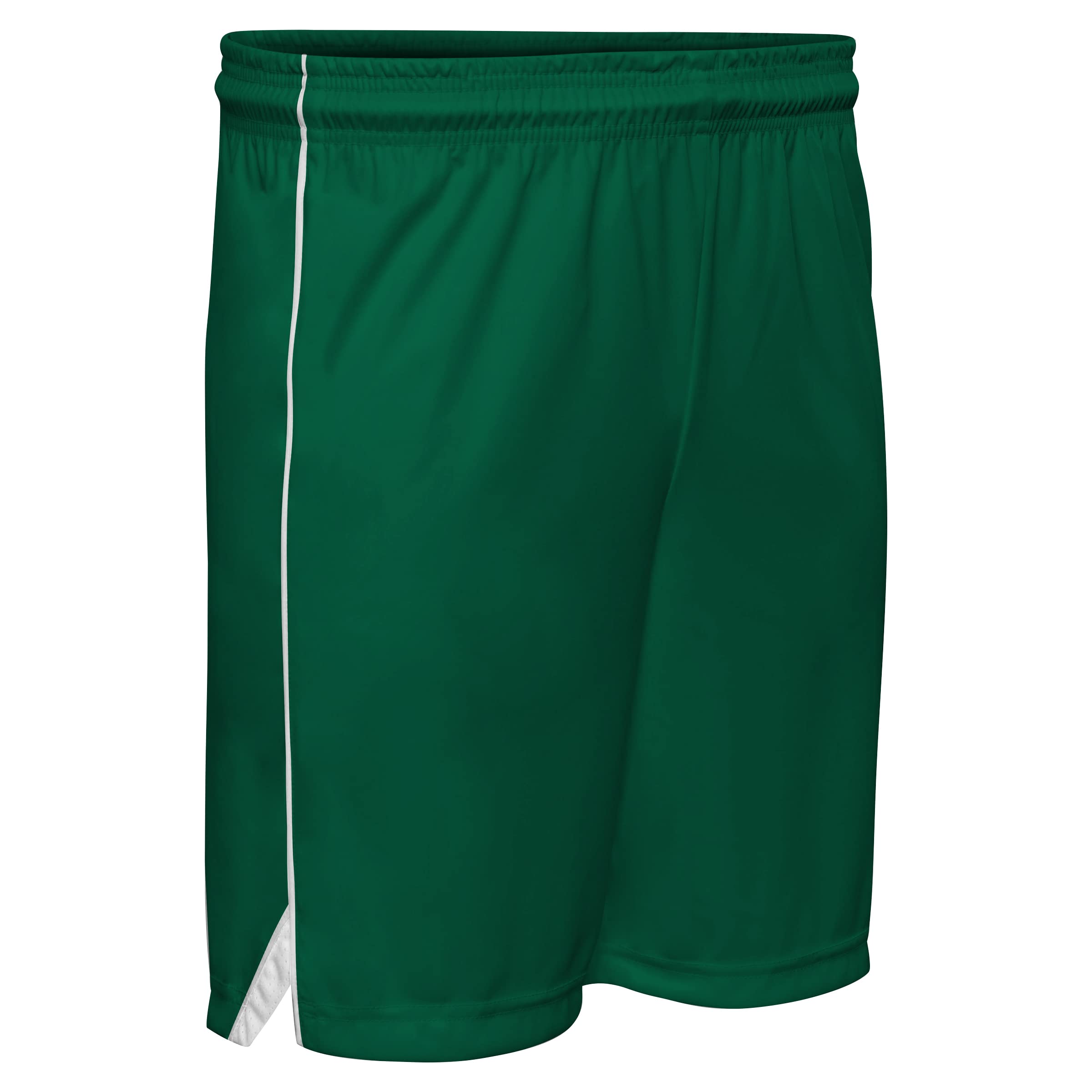 CHAMPRO Short de basketball Prime pour garçon, Vert forêt, blanc, Small