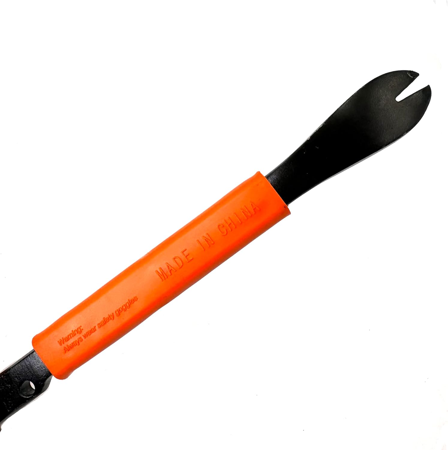 Zeluga 25-346 8'' Precision Nail Puller Cats Paw Pry Bar, Forged High Carbon Steel & Ergonomic Soft Grip, Crow Bar Tool for Prying, Scraping, Lifting, Pulling