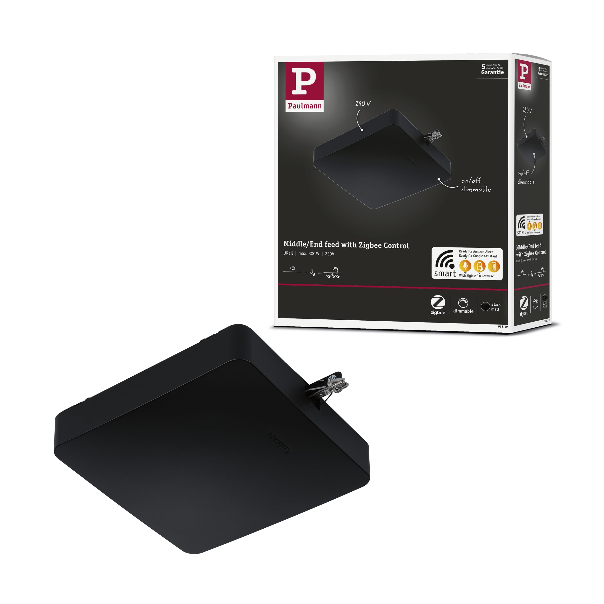 Paulmann Urail Zigbee Central Power Feed Black