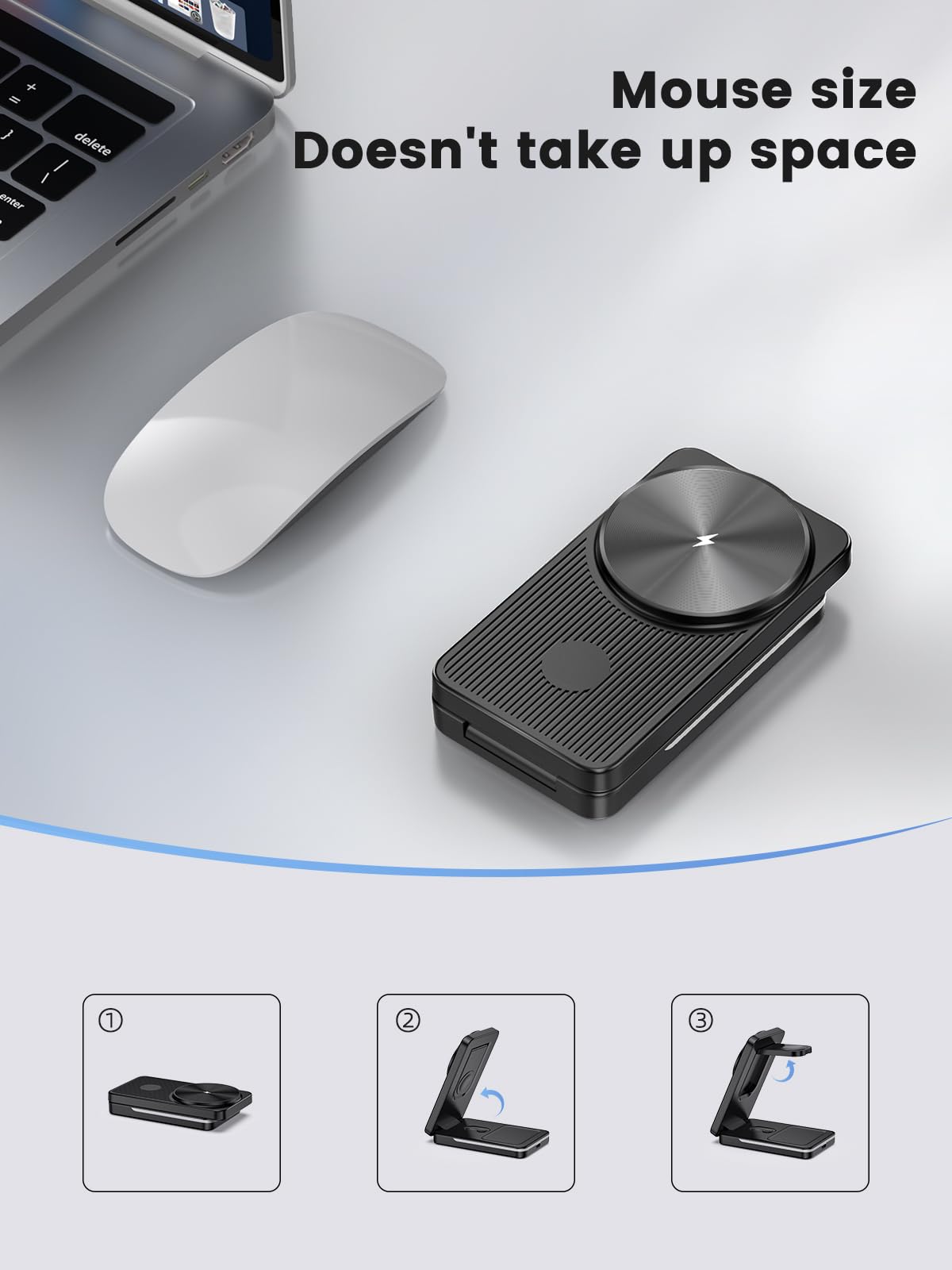 Magnetyczna stacja ładująca do Samsung Galaxy S25 Ultra S24, Magsafe składana ładowarka do Samsung Galaxy Watch Ultra 8 7 6, 3 w 1, indukcyjna stacja ładująca ze światłem do Buds Pro 2 | MagSafe bezprzewodowa ładowarka składana do Galaxy S26 Ultra/S25/S24