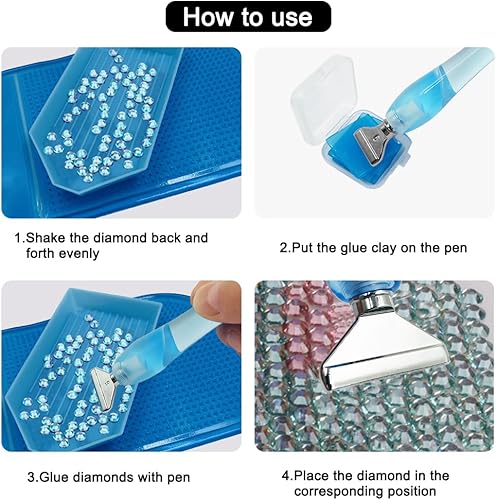 Miniatura 6 de AIFUDA 23 piezas de accesorios de pintura de arte de diamante, kits de bolígrafos de pintura de arte de diamante 5D, 12 puntas de rosca de tornillo