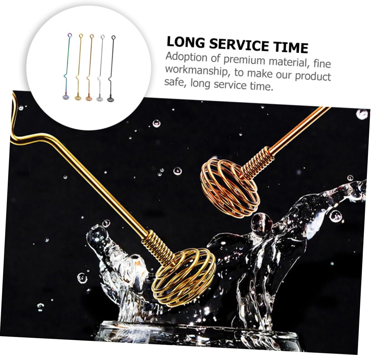 5pcs Multi-function Stainless Steel Cocktail Stirrers Honey Dippers for Drinks Milk and Tea Creative Design and Safe for Everyday Use
