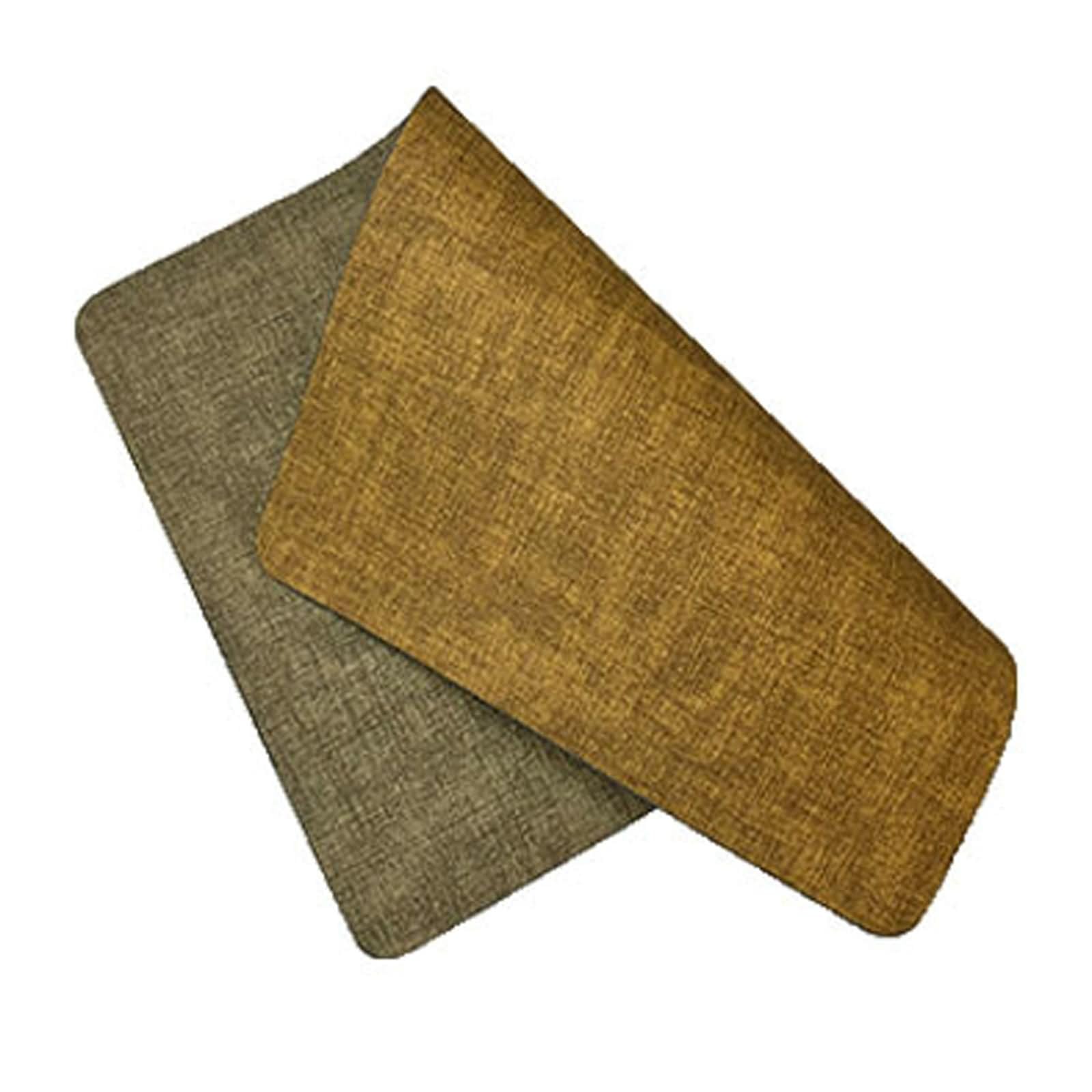 Platzdeckchen Herbst 6er Set, Platzsets Edel 30x43cm Zweifarbiges Rechteck Leder Kaffee Gelb