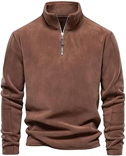 YUJIEBB Chaqueta de Forro Polar Gruesa y cálida para otoño e Invierno, Jersey con Cuello con Cremallera para Hombre, Sudadera para Hombre, Chaqueta de caparazón Suave para Hombre