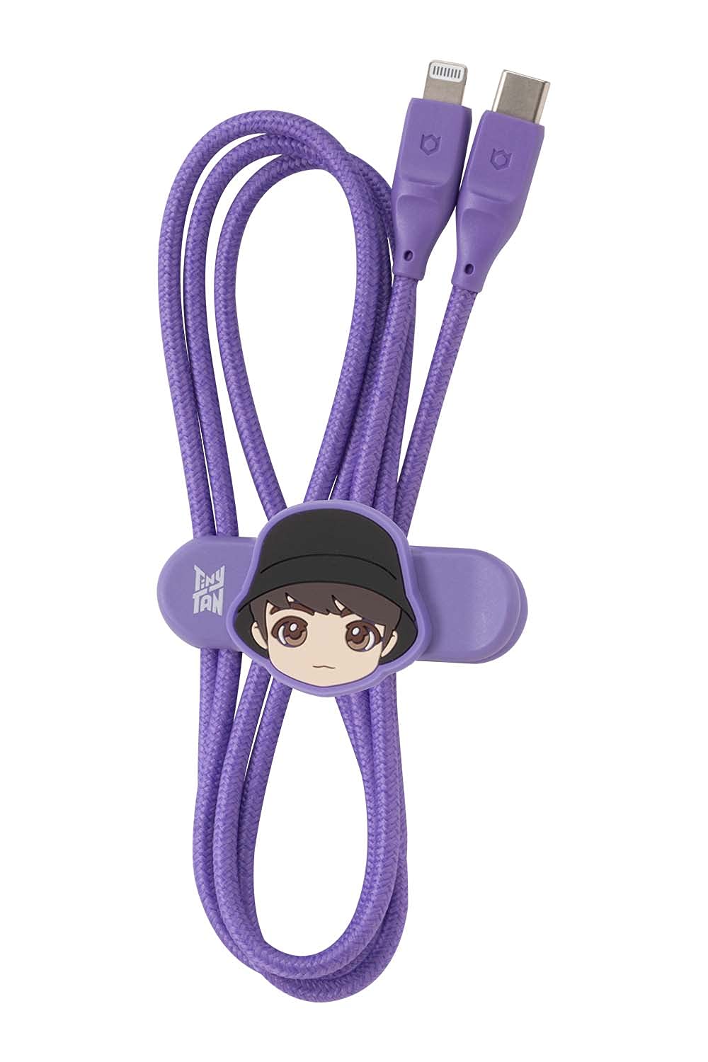 iFace TinyTAN USB C to Lightning Cable [4.2ft] [MFi Certified] [Easy Grip] for iPhone 12/13 / 11 Pro/Pro Max, AirPods Pro, Supports Charging (Adapter Not Included) - Jung Kook