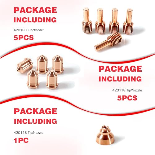 Miniatura 5 de Plasma 420118 - Linterna de corte 30XP Electrode 420120 Punta 420118 Boquilla Drag Shield 420116 Piezas de repuesto PK11