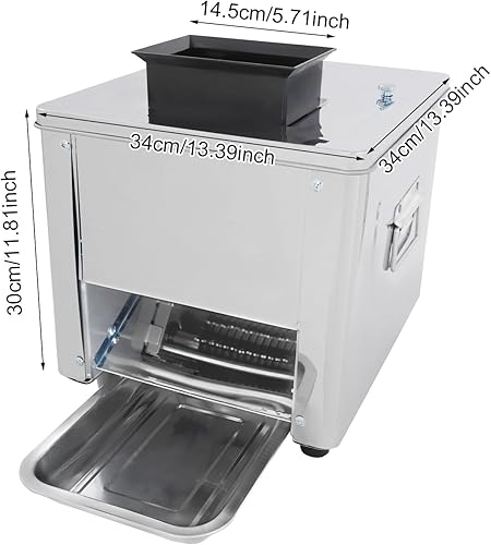 Miniatura 5 de Máquina cortadora de carne de 850 W, cortadora de carne eléctrica comercial de 0.276 in, cortadora de carne de acero inoxidable para el hogar,