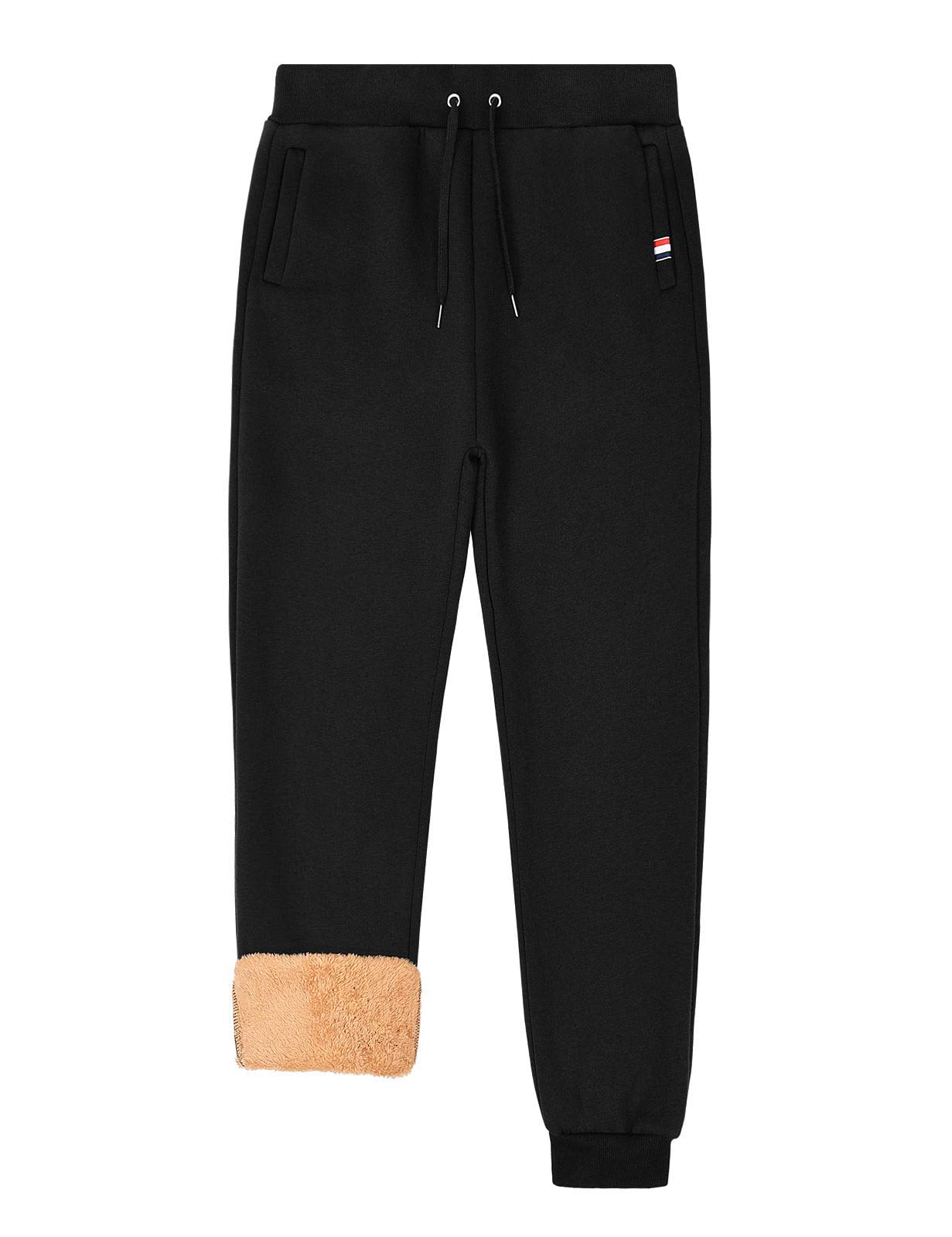 UMIPUBO Pantaloni da Jogging Uomo in Pile Casual Invernali Pantaloni Jogger Sportivi da Uomo con Tasche Elastico Vita Cotone Pantaloni Lunghi Cald Trousers Fitness Corsa