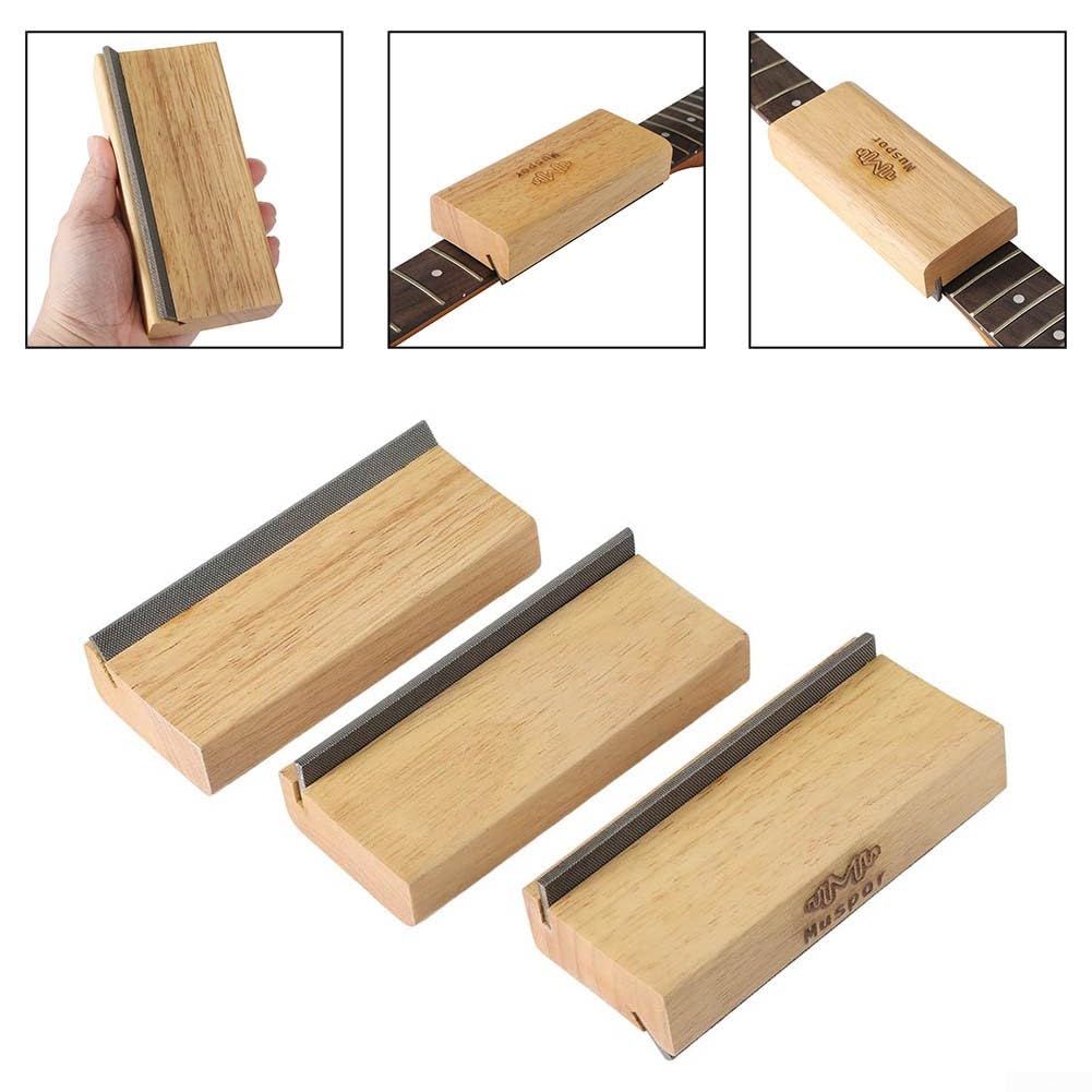 Eawfgtuw Lime biseautée à frettes de guitare en bois, outil luthier 2 en 1 avec angles de 35 et 90 degrés, design de fraisage à double coupe en acier à haute teneur en carbone pour un pansement précis