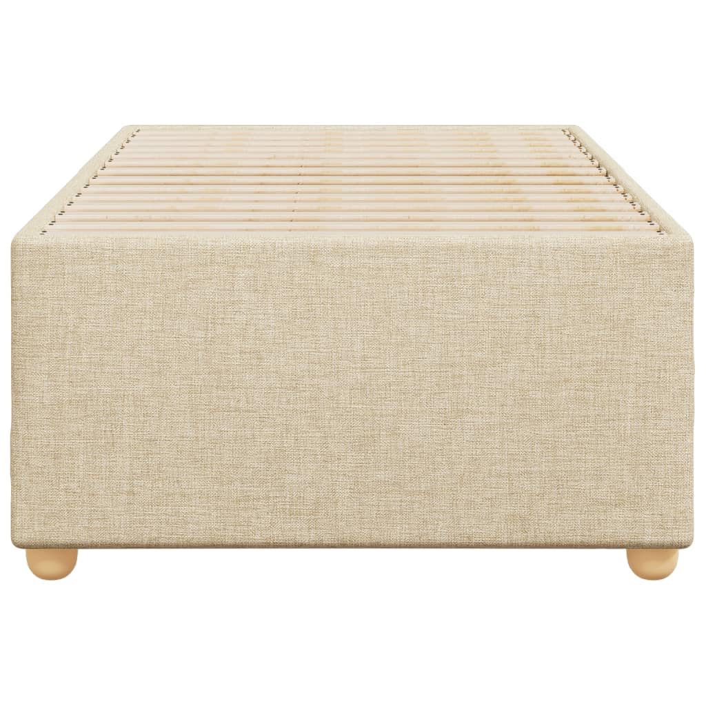 vidaXL Giroletto Senza Materasso Crema 100x200 cm in Tessuto