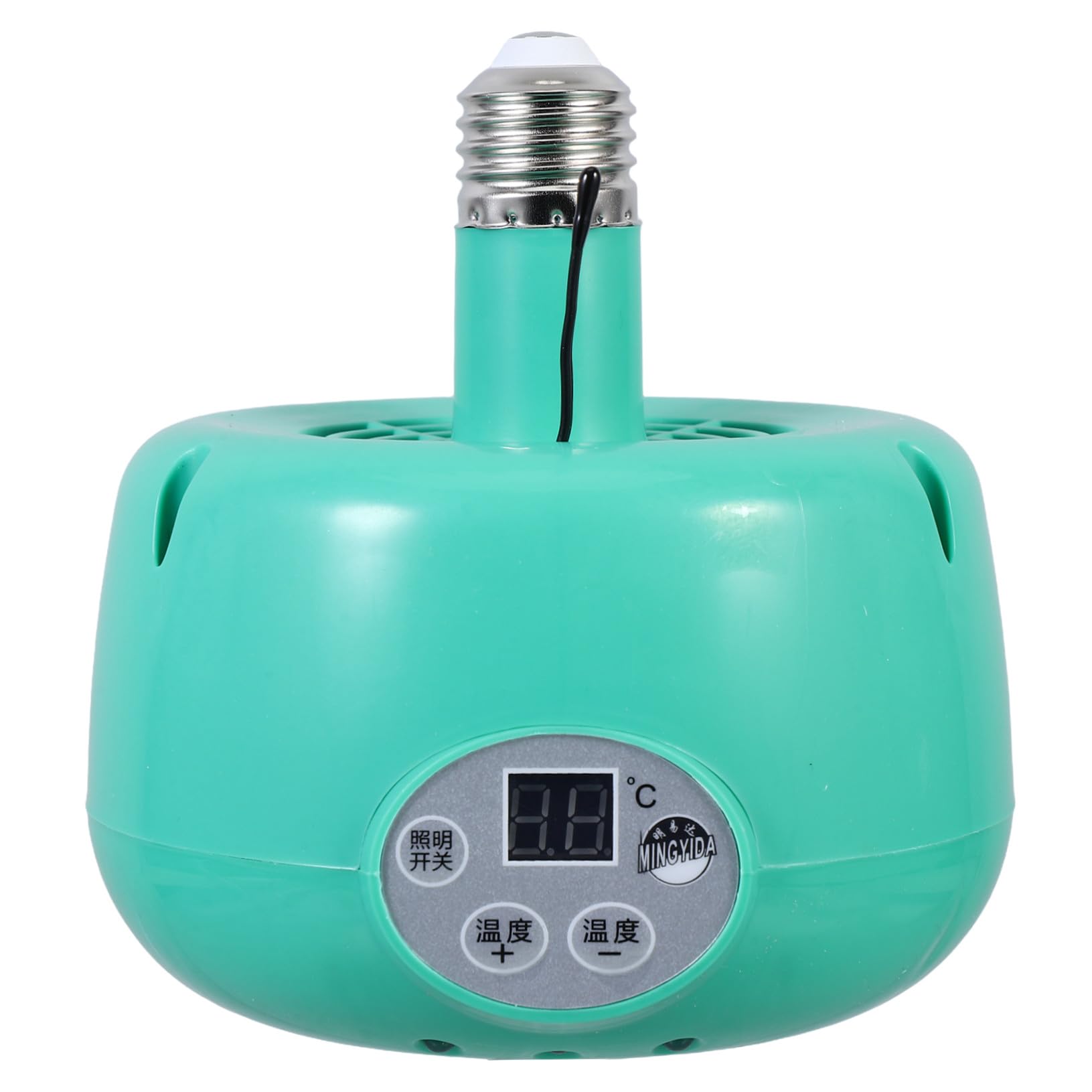 Bombilla de Calor para Pollitos Temperatura Inteligente, sin Luz, Plástico y Metal, para Hámsters y Reptiles, Lámpara de Calefacción Verde