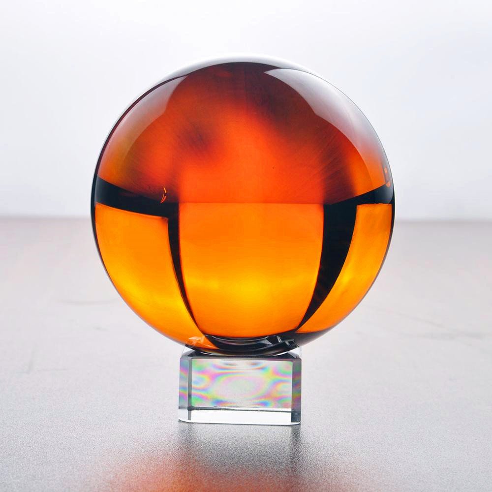 qianyue Bola de Cristal Ámbar Fotografía, Tierra, Cero, rasguño, Magia, Gema, Pelota, artesanías (80mm)