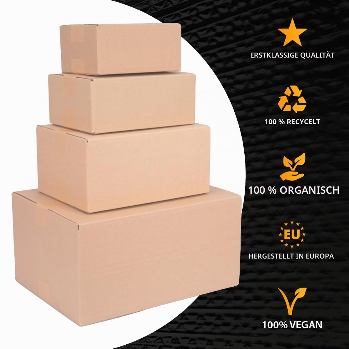 verpacking Faltkartons 1100 x 400 x 150 mm Braun (Außenmaß 1105 x 405 x 160 mm) KK 210 1-wellig Versandkarton für mittelgroße Waren DHL Paket DPD GLS Hermes Kartons (10 Stück)