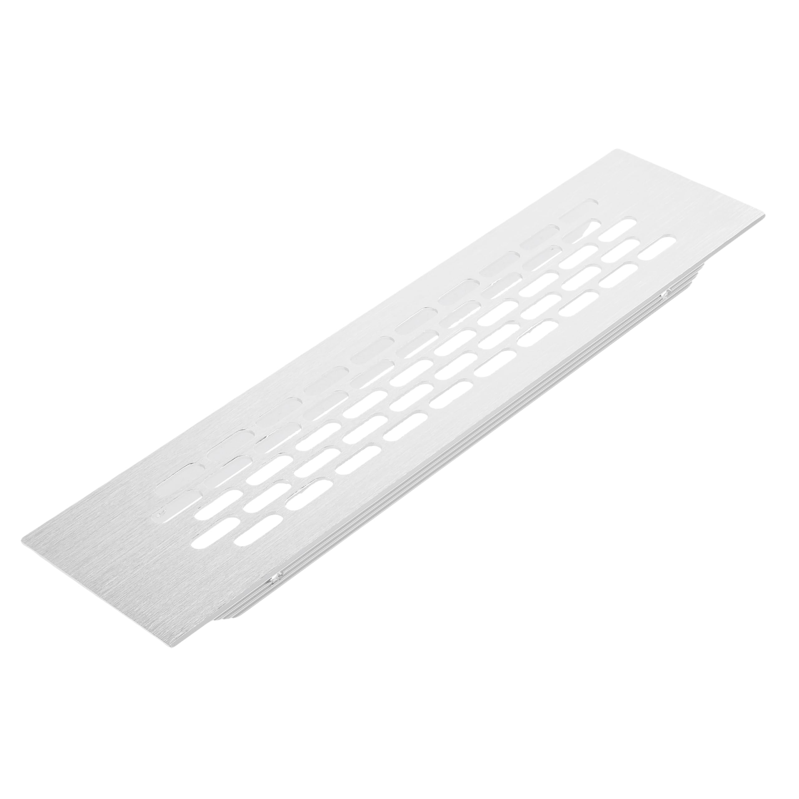 B2c Brushed Steel Air Vent Aluminium Plinth Grill Ventilation For Build-In Appliances Kitchen Units Plinth Furniture House 245X60mm Air Flow Circulation (Brushed Steel)