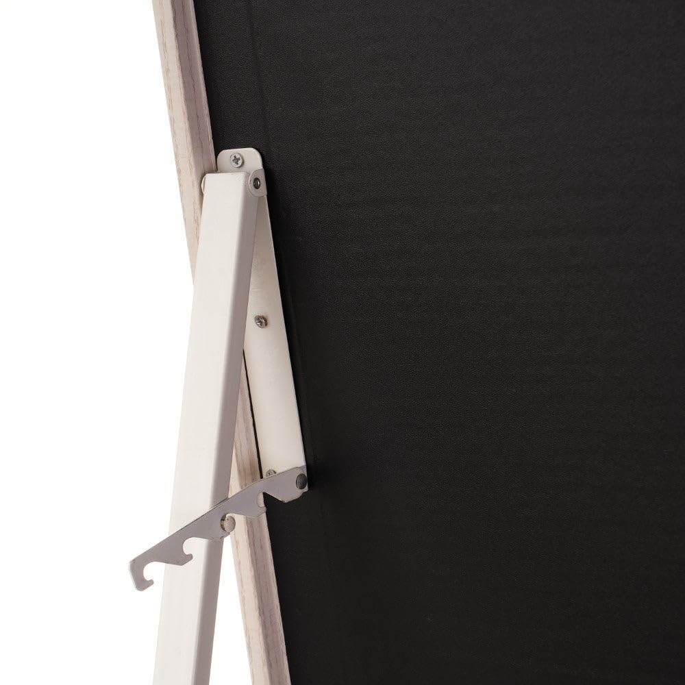 LOLAhome - Espejo de Pie Blanco 4 Posiciones de 37x157 cm. Espejo de Cuerpo Entero con Marco con Vetas de Madera para Vestidor y Dormitorio. Ligero, Resistente y Ajustablen en Inclinación