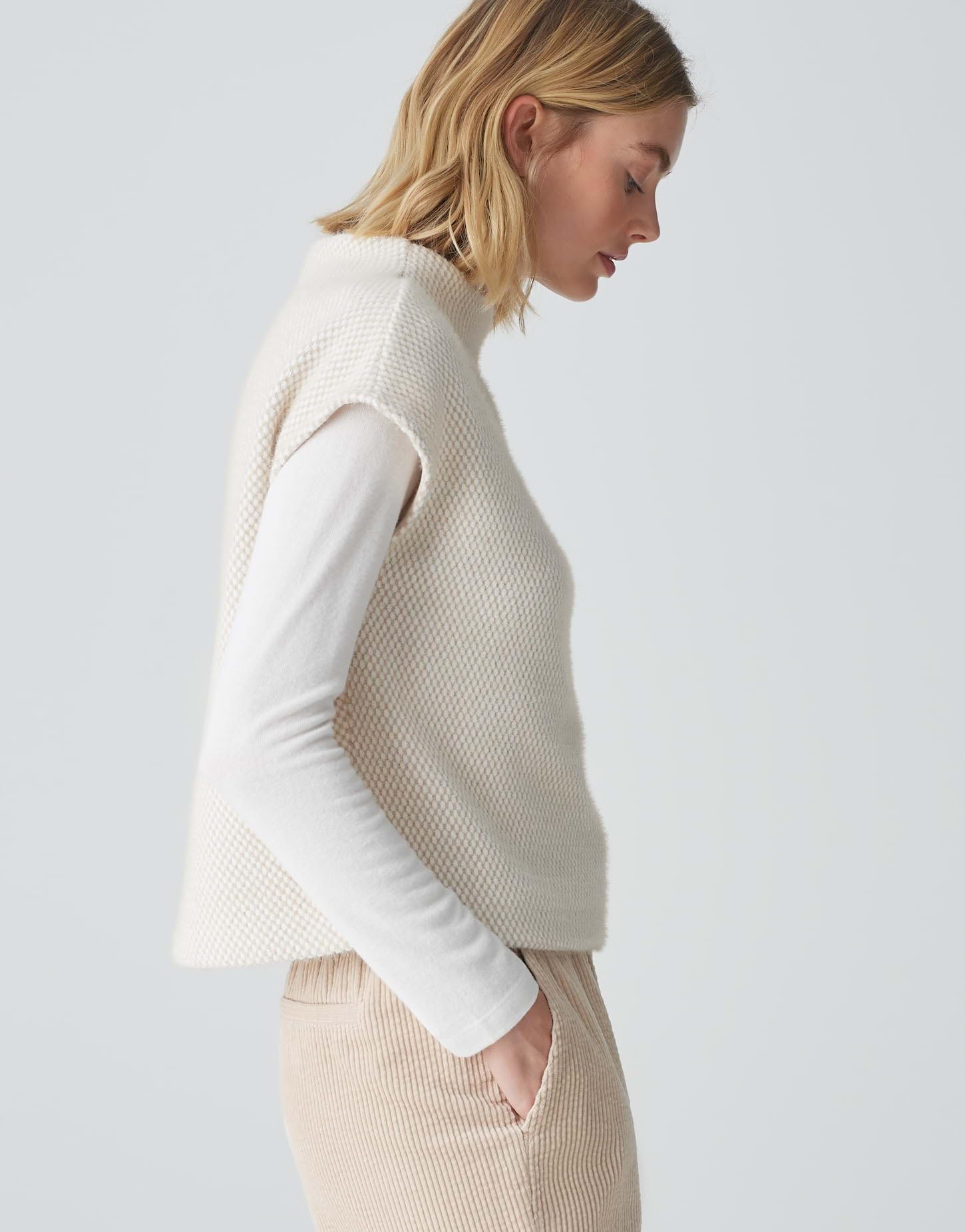 OPUS Damen Sweatshirt | GOFIR Boxy Pullunder aus Sweatware