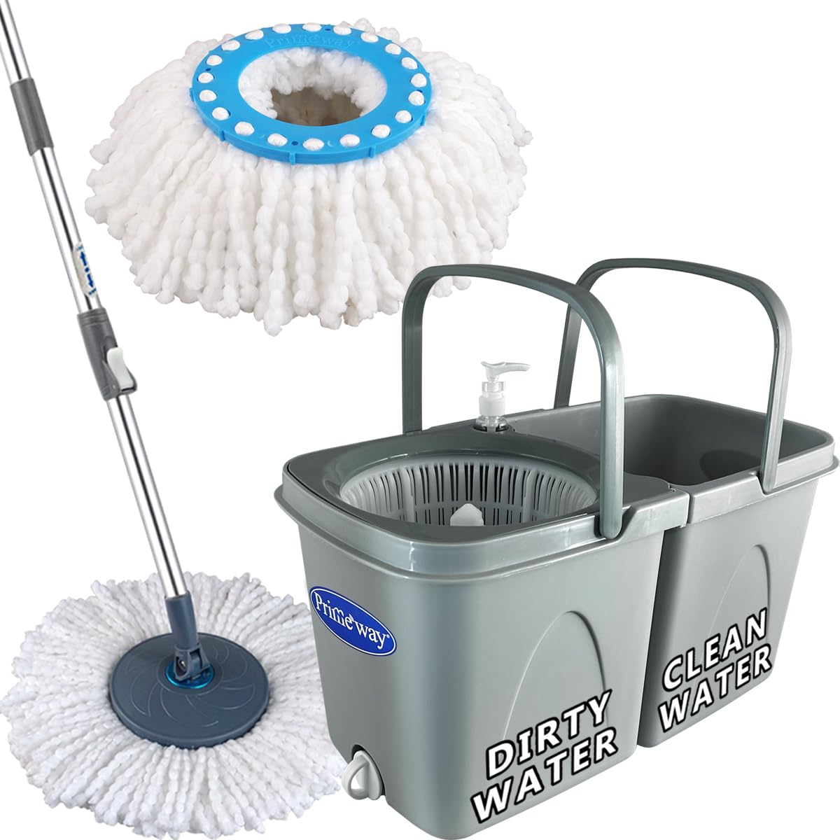 See full amazon price history chart for Primeway® Plastic SS Twin Bucket Rotating Spin Mop with 2 Mophead Microfiber Refills 34cm | Floor Cleaning Mop Stick with Bucket | Mopping with Clean and Dirty Water Separate Buckets | 6 LTR | Grey Primeway® Plastic SS Twin Bucket Rotating Spin Mop with 2 Mophead Microfiber Refills 34cm | Floor Cleaning Mop Stick with Bucket | Mopping with Clean and Dirty Water Separate Buckets | 6 LTR | Grey (B0914MY5RQ) Amazon Price History, Amazon Price Tracker