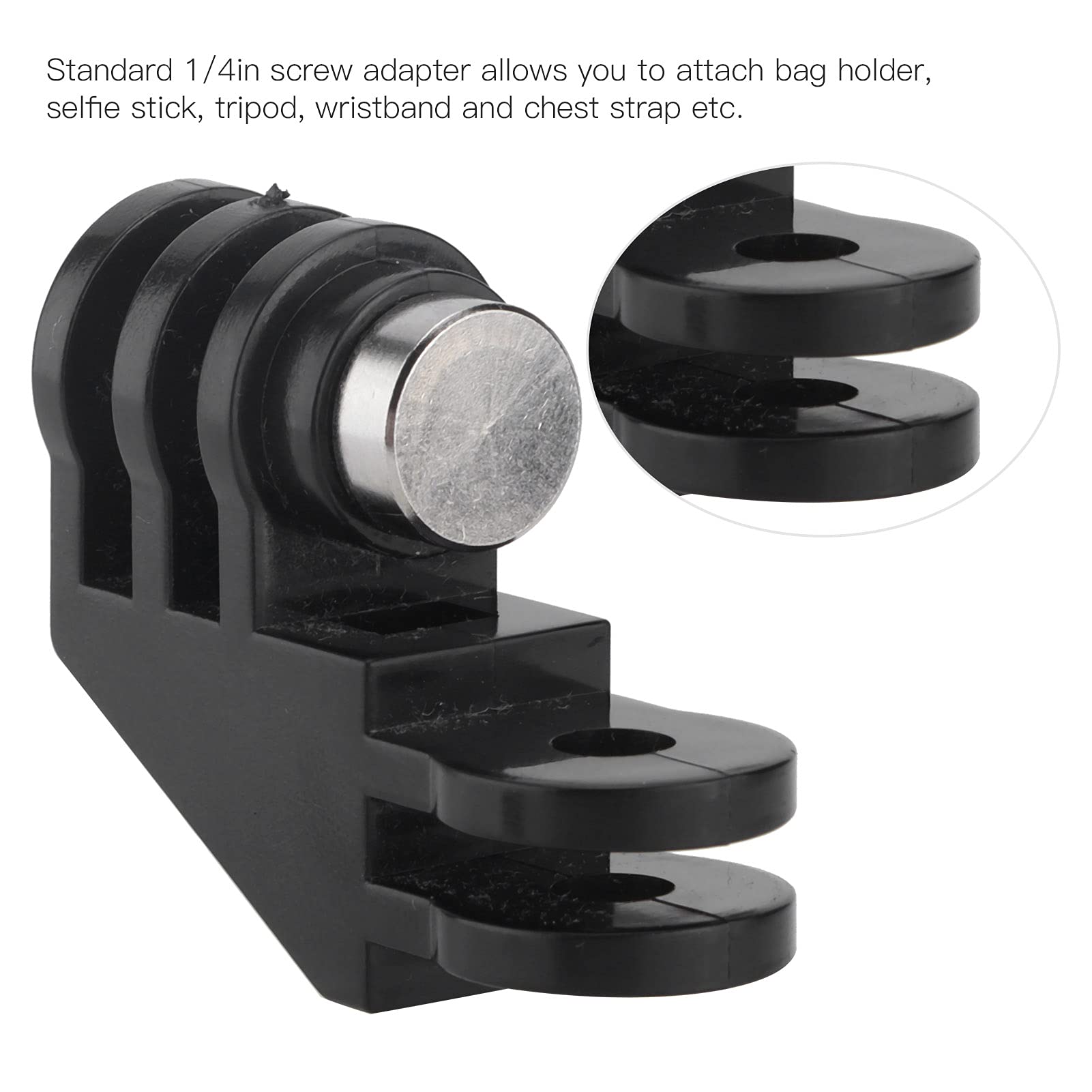 Adapter Kierunkowy 90 Stopni Mocowanie łokciowe 1/4in śruba Regulowany Adapter do Kasku Adapter do Montażu na łokciu Adapter do 8 7 6 5 9 Kamery