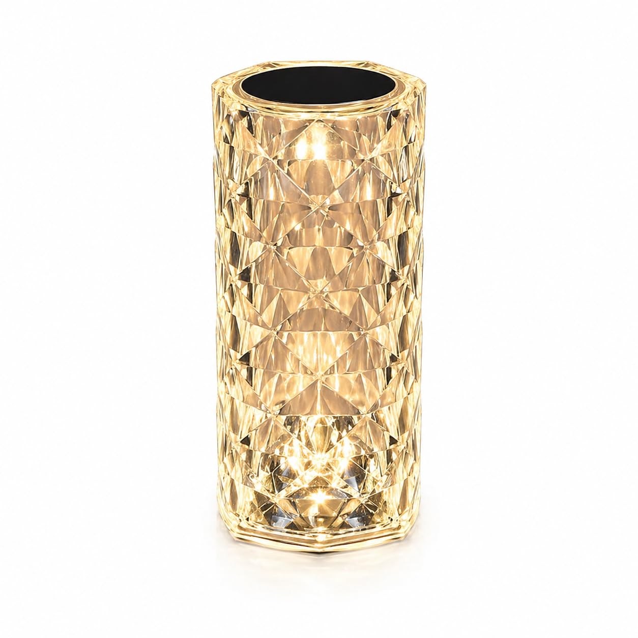 16 Colour Changing Rose Diamond Table Lamp USB Rechargeable Touch Control Night Light with Remote Crystal Style Decorative Lamp for Bedroom Living Room Party Home Ambience Lighting Gift-image-48