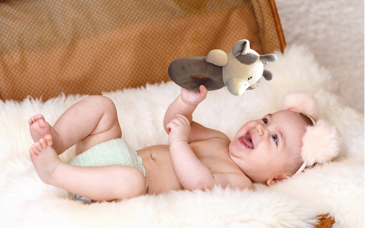 X-Large Premium Baby Rattle, Extra Soft Plush Cow Teether, (BPA Free), by LittleFoot Nation, Safe for Teething, Develops & Improves Baby's Hand-Eye Coordination