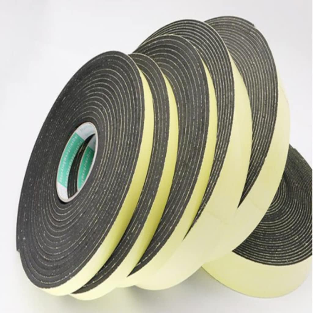 Foam Tape, Strong Adhesion EVA Black Sponge Foam Rubber Tape Anti-Collision Seal Strip, for Air Conditioner Seal Low Density Door Insulation Strip(Thickness 2mm 5m,40mm)