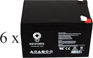 SPS Brand 12V 12Ah Replacement Battery for UB12120 Wheelchair Replacement - SLA (6 Pack)