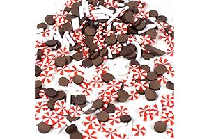 Chocolate Colored Polymer Clay Chocolate Candy Embellishments, 30 Grams
