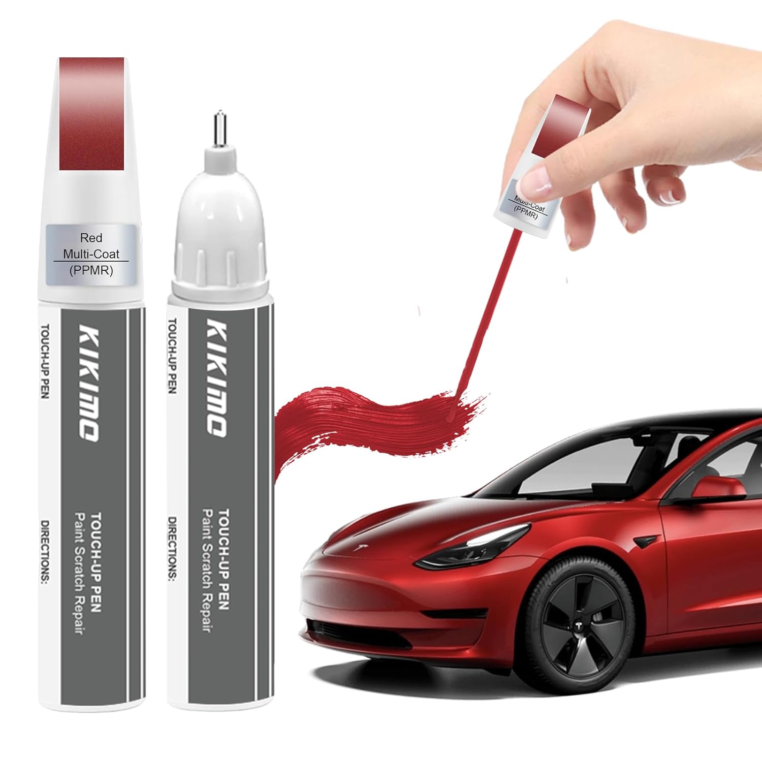 KIKIMO Tesla Touch Up Paint Red Multi-Coat PPMR kit