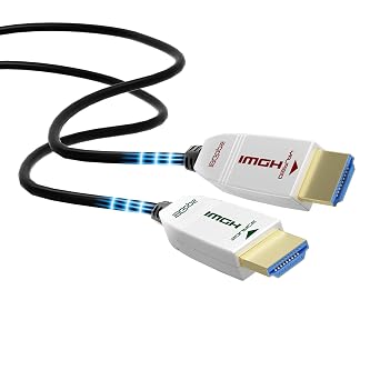 4K Fiber Optic HDMI Cable - 50ft, 18Gbps HDR10 HDCP2.3 3D Slim Flexible HDMI 2.0 Cable for HDTV, TV Box, Gaming Box, 4K Projector