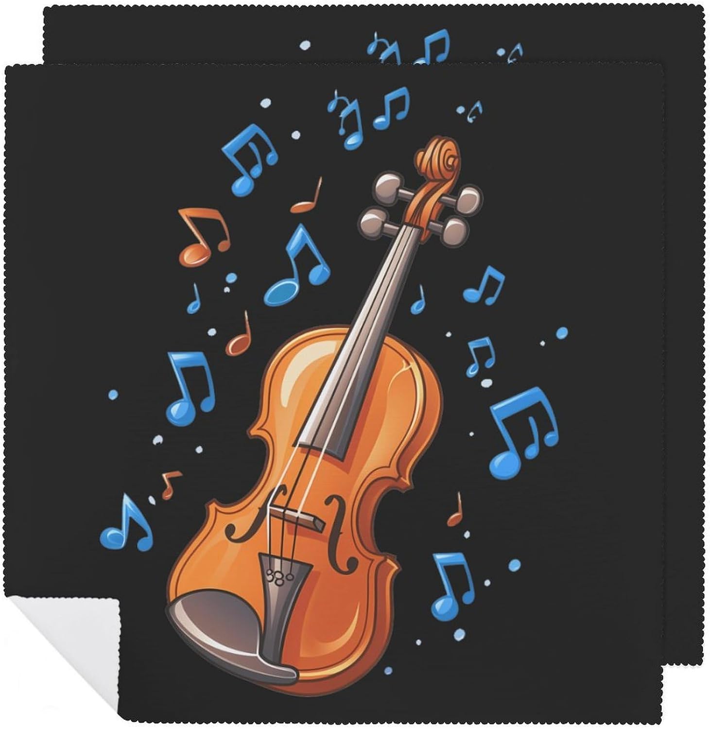 Orchestra Violin Player Music Cloth Napkins Set Reusable Dinner Napkin Cloth Table Napkin for Parties Christmas Weddings