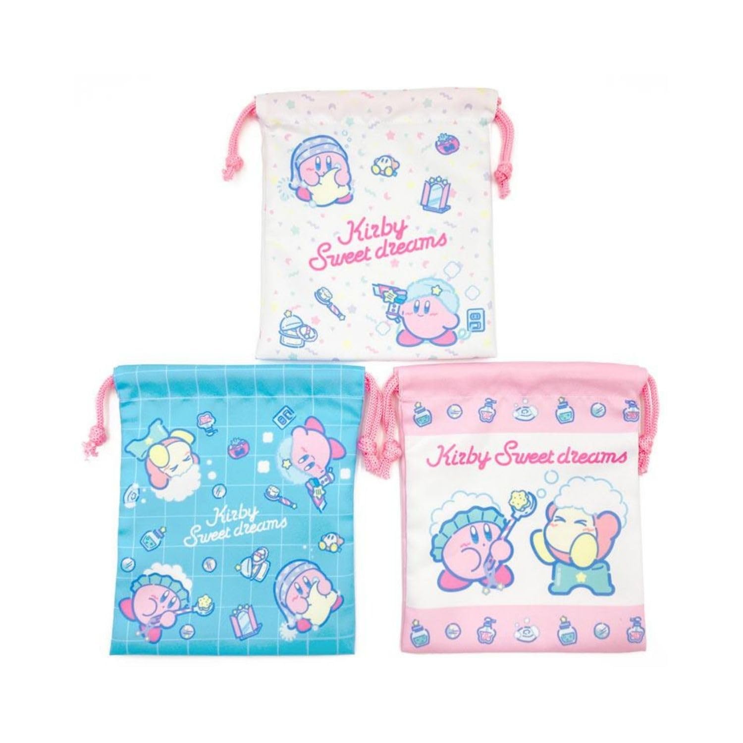 Sarongge 16734 Kirby Drawstring Bag, Set of 3, Kirby 8.3 x 7.1 inches (21 x 18 cm) : Toys & Games