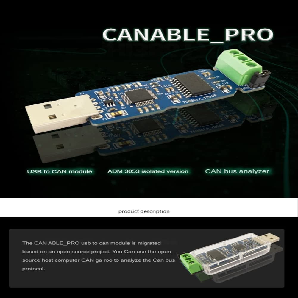 CANable USB to Converter Module CAN Canbus Debugger Analyzer Adapter Candlelight ADM3053 Isolierte Version CANABLE PRO