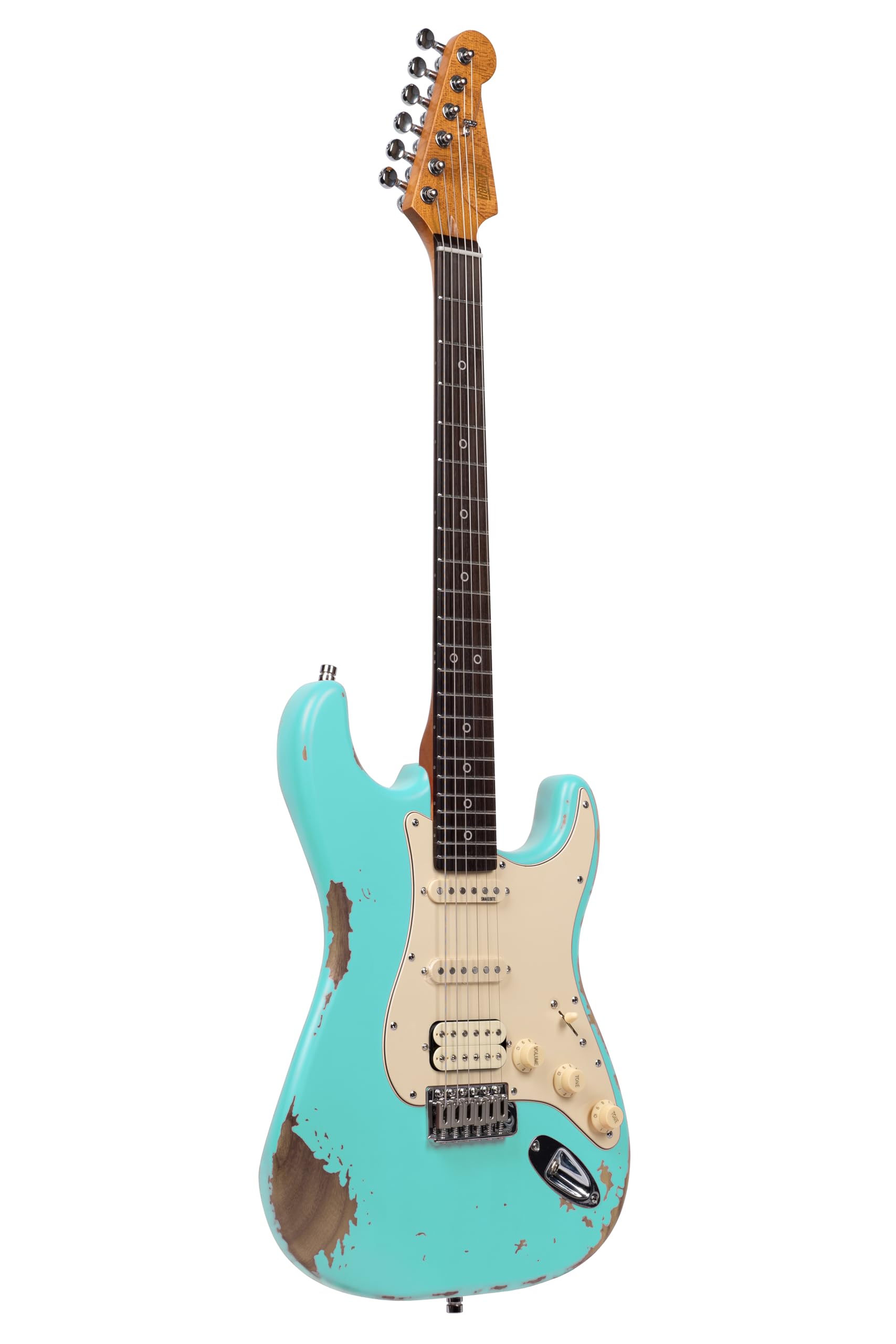 Hemry's - Chitarra elettrica extra leggera, Snake II Relic ST-1N Naja Surf Green Relic