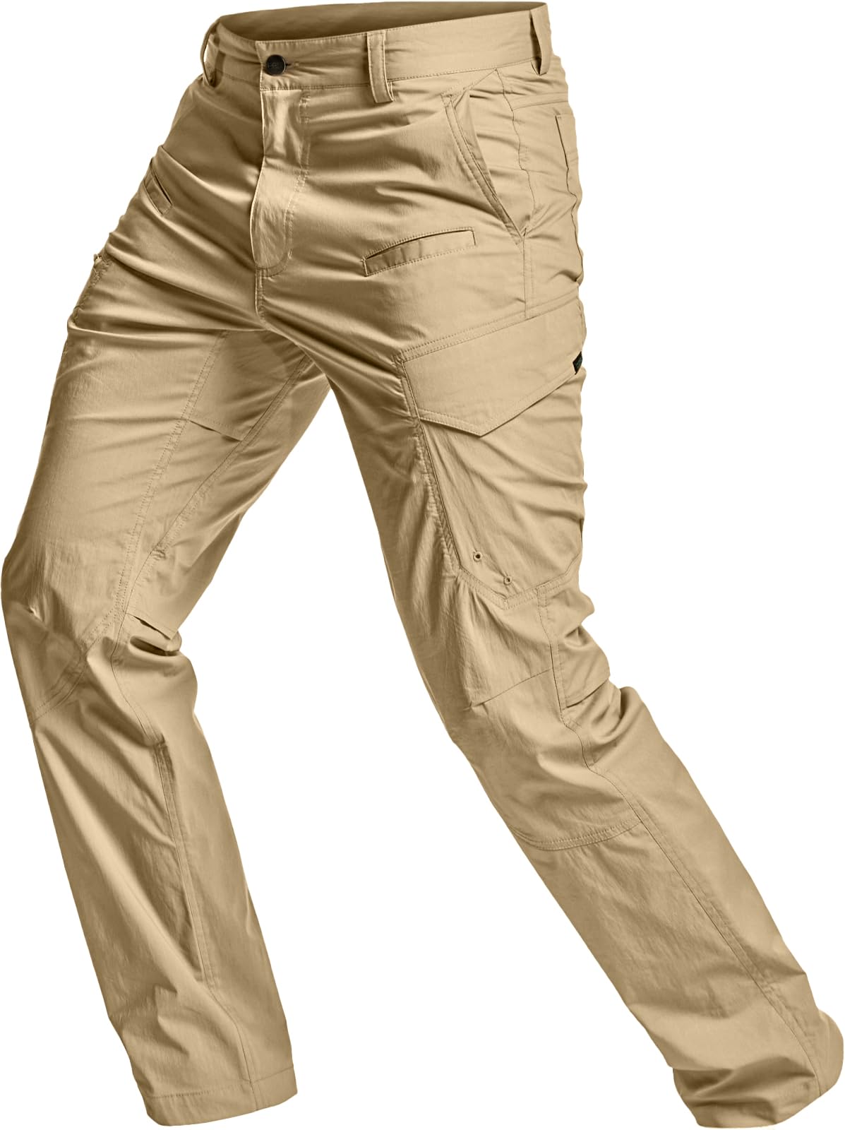 CQR Men's Quick Dry Tactical Pants, Water Resistant Outdoor Pants, Lightweight Stretch Cargo Work Hiking Pants