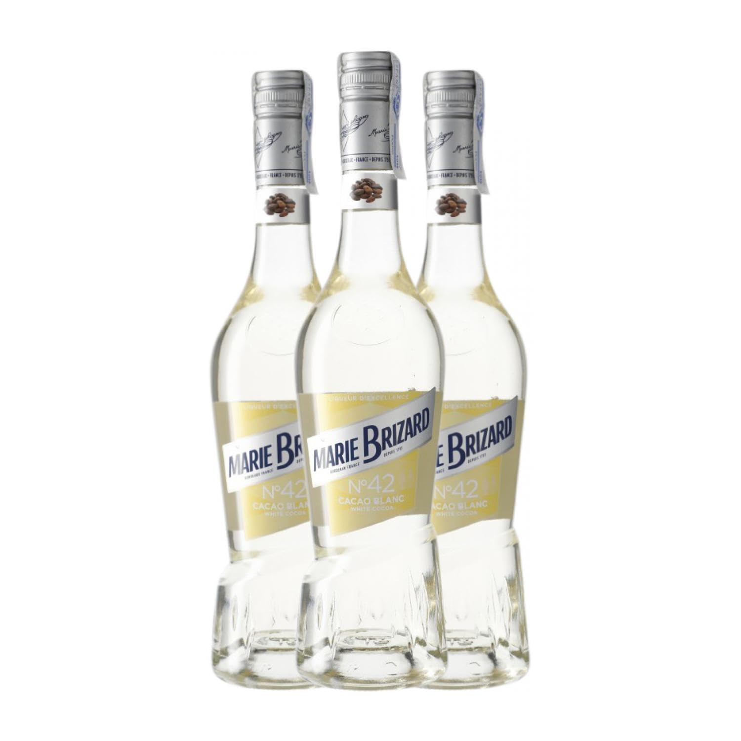 Licores Marie Brizard Cacao Blanco 70 cl (Caja de 3 Botellas de 70 cl)