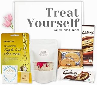 Mini Spa Gift Box- Pamper Gifts For Women, Birthday Pamper Gifts For Women, Birthday Gift For Her, Self Care Gift Box Gift Set for Woman, Relaxation Gifts For Women, Pamper Gift Box, Gift Set For Her