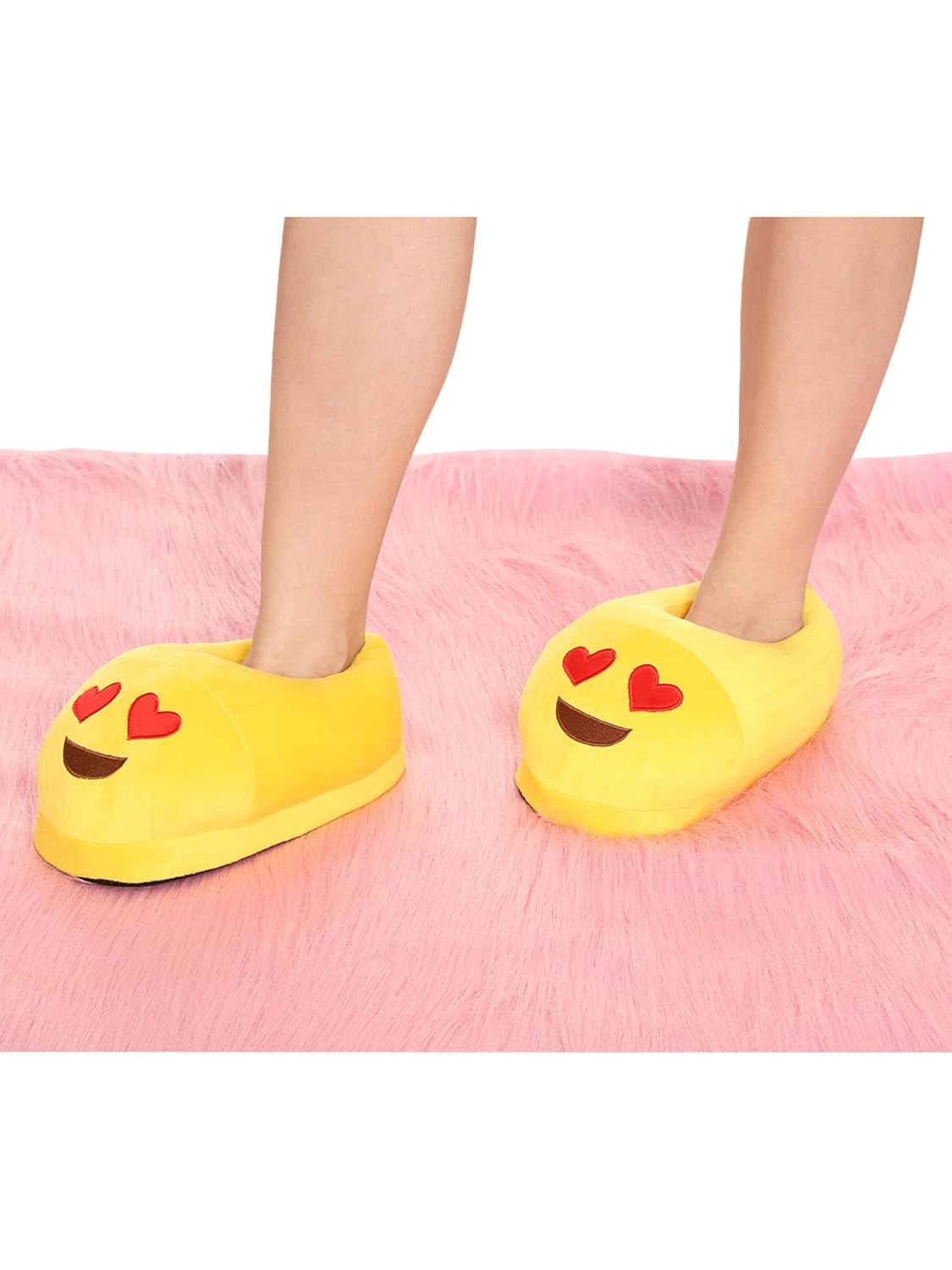 Smiley Warm Shoes Emoji Bedroom Slipper Free Size Indoor Funny Soft Plush for Adults Kids Teens Poop Comfy Socks Womens Girls Non-Skid Footpads 5 61jb0HTLpfL. SL1500