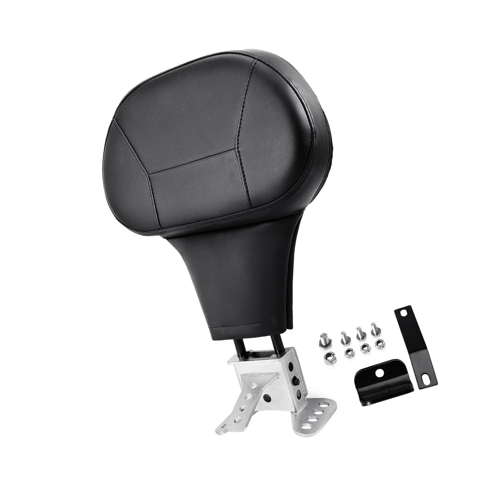 Kaeltsyn Of 1 Adjustable Motorcycle Driver and Riders Backrest with Enhanced Lumbar for Long Ride Comfort Including Mounting Hardware and Construction Mounting